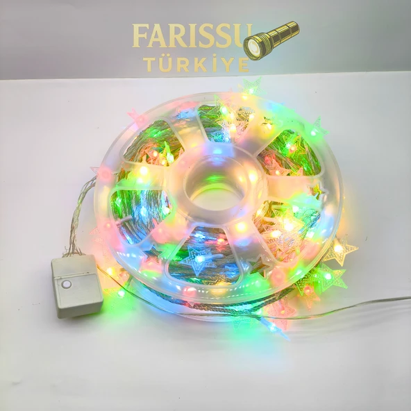 50 Metre RGB Yıldızlı LED Işık – 8 Modlu 250 Yıldız, Yılbaşı ve Etkinlik Aydınlatması - Resim 4