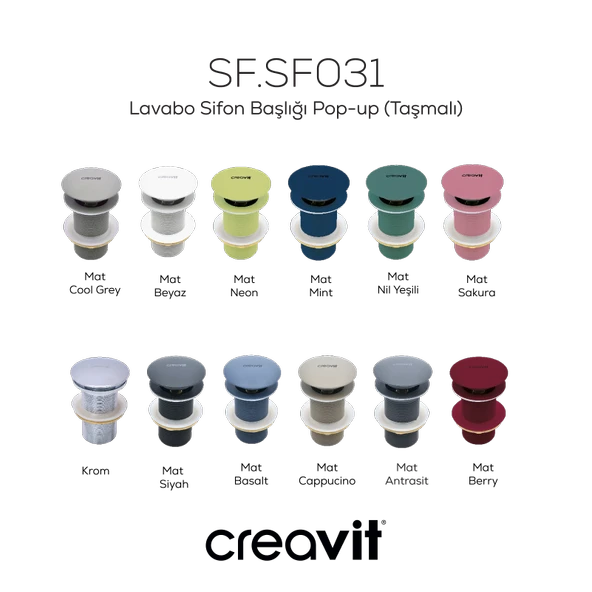 Lavabo Sifon Başlığı Pop-up (Taşmalı) - Resim 3