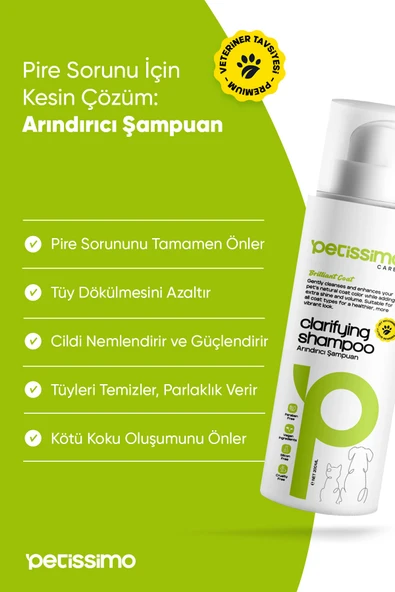 Petissimo Care Arındırıcı Kedi Şampuanı - Pire Parazit Kene Karşıtı Kedi Şampuanı - 200 ml - Resim 2