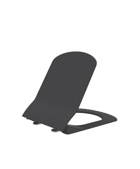 Elegant Duroplast Yavaş Kapanan Klozet Kapağı Mat Antrasit ürün görseli 1