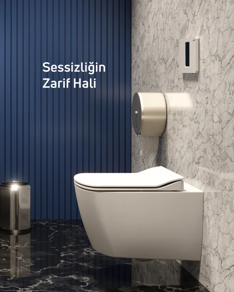 Elegant Duroplast Yavaş Kapanan Klozet Kapağı Mat Antrasit - Resim 7