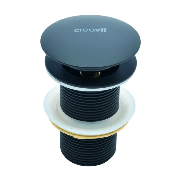 Lavabo Sifon Başlığı Pop-Up Taşmasız Mat Siyah ürün görseli 1