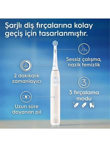Oral-B iO 2 Şarjlı Diş Fırçası - Pembe - Resim 2
