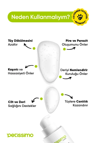 Petissimo Care Arındırıcı Kedi Şampuanı - Pire Parazit Kene Karşıtı Kedi Şampuanı - 200 ml - Resim 3
