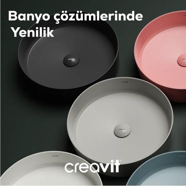 Lavabo Sifon Başlığı Pop-Up Taşmasız Mat Siyah - Resim 3