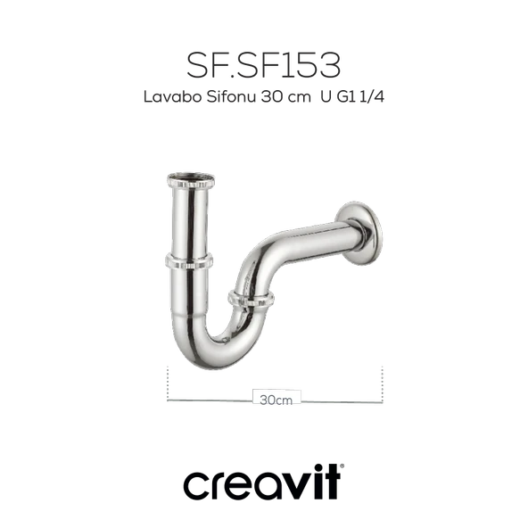 Lavabo Sifonu 30 cm  U G1 1/4 - Resim 2