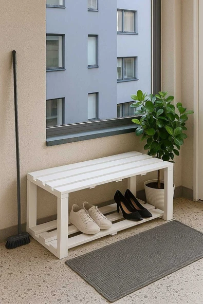 DEKORELA ÇOK AMAÇLI AHŞAP BENCH SMALL - Resim 7