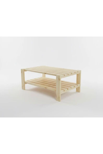 DEKORELA MASİF AHŞAP ORTA SEHPA - Resim 4