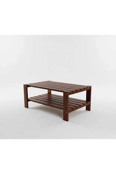 DEKORELA MASİF AHŞAP ORTA SEHPA - Resim 7