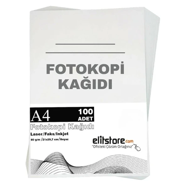 Elitstore A4 Fotokopi Kağıdı 80 gr 1 Paket 500 Yaprak ürün görseli 1
