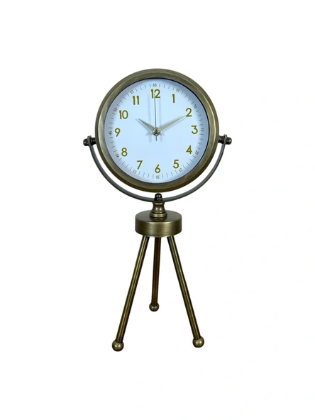 Zentime Eskitme Vintage Üç Ayaklı Masa Saati - Resim 2