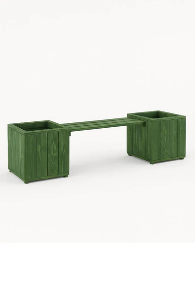 DEKORELA Ahşap Saksı Bank - Resim 2