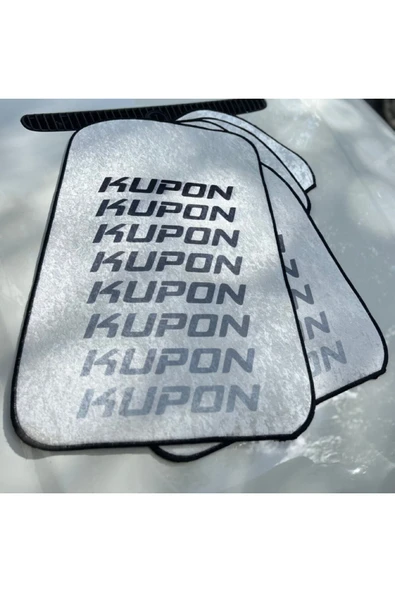 Kupon Desenli Oto Paspas Leke Tutmaz Dekoratif Araç Paspası ürün görseli 1