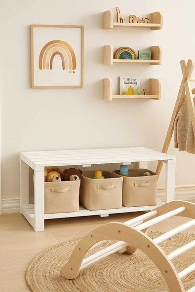 DEKORELA ÇOK AMAÇLI AHŞAP BENCH - Resim 2