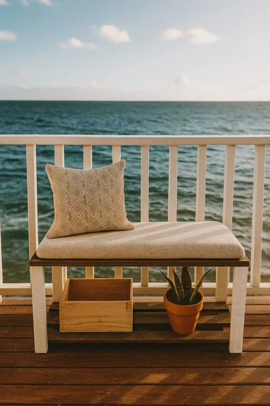 DEKORELA ÇOK AMAÇLI AHŞAP BENCH SMALL - Resim 7