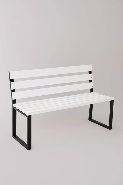 DEKORELA METAL AYAKLI AHŞAP BANK - Resim 6