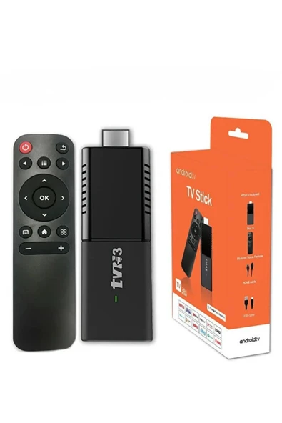 4K Ultra HD Android TV Stick - 8GB+128GB Depolama, Wi-Fi ve Bluetooth Kumandalı TV Çevirici ürün görseli 1