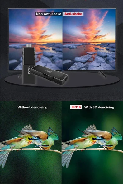 4K Ultra HD Android TV Stick - 8GB+128GB Depolama, Wi-Fi ve Bluetooth Kumandalı TV Çevirici - Resim 6