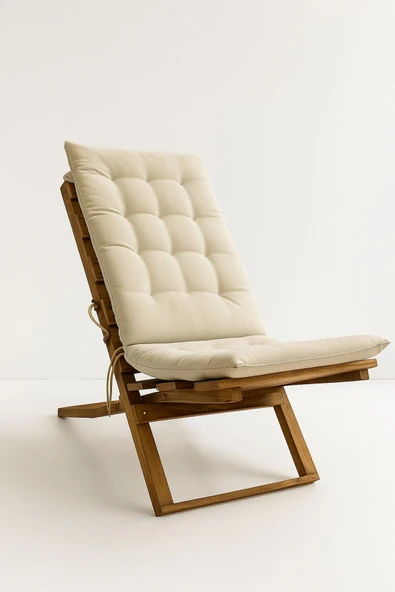 DEKORELA Ahşap Şezlong Sandalye - Resim 2