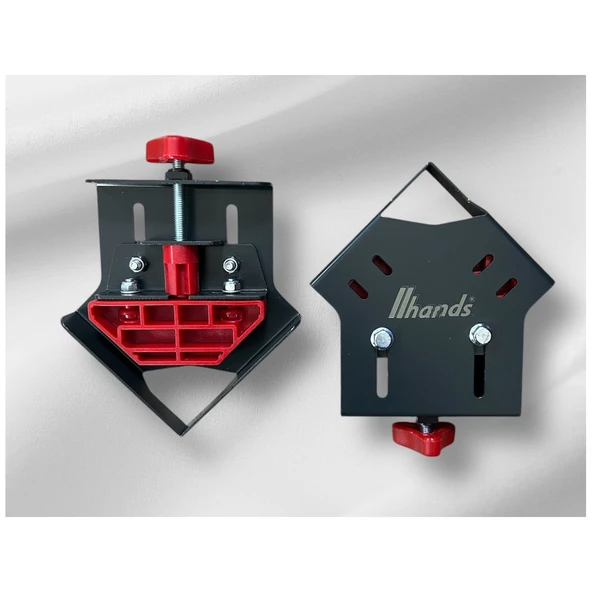 2 Adet Hands Köşe Birleştirme Aparatı Kapalı Uç Metal - Resim 3