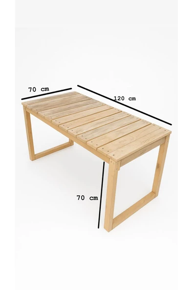 DEKORELA BASİC EKO AHŞAP MASA - Resim 2