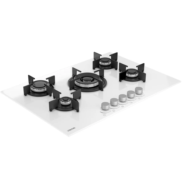 Altus ALA 176 GWD Ankastre Cam Ocak Beyaz (4 gaz+1 wok) ürün görseli 1