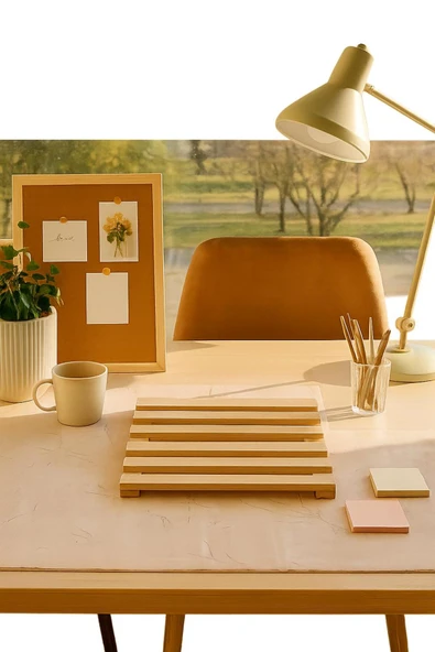 DEKORELA Ahşap Laptop Standı - Resim 4