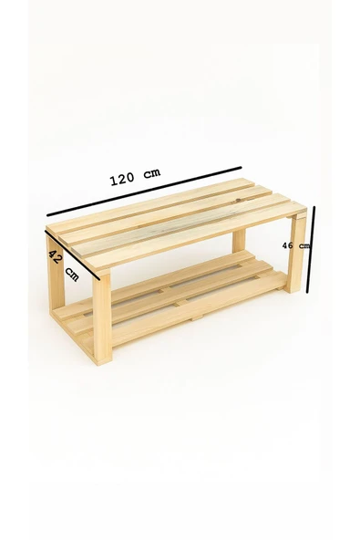 DEKORELA ÇOK AMAÇLI AHŞAP BENCH - Resim 2