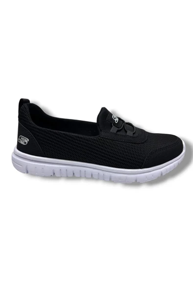 Cakgo SC046-26 Anorak Anatomik Slip On Kadın Sneaker Siyah Beyaz - Resim 2