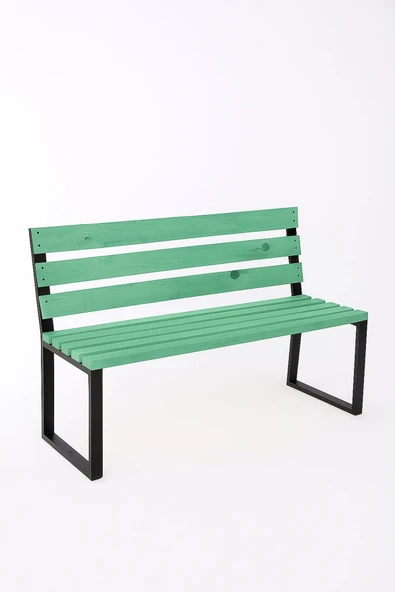 DEKORELA METAL AYAKLI AHŞAP BANK - Resim 7