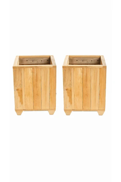 DEKORELA Ahşap Saksı - Resim 3