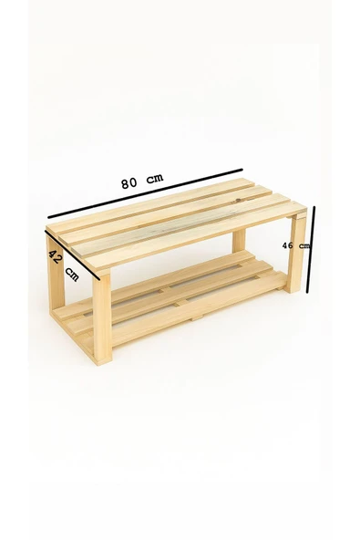 DEKORELA ÇOK AMAÇLI AHŞAP BENCH SMALL - Resim 4