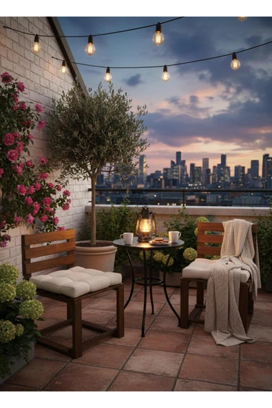 DEKORELA 2 Lİ AHŞAP BERJER BANK ürün görseli 1