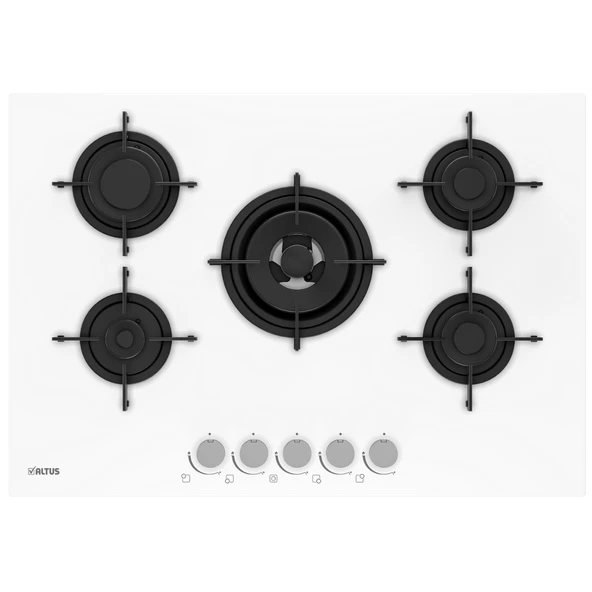 Altus ALA 176 GWD Ankastre Cam Ocak Beyaz (4 gaz+1 wok) - Resim 3