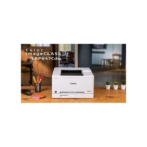 CANON  i-SENSYS LBP647CDW,  Wifi, Lan, Duplex, Renkli Lazer, Yazıcı (Dakikada 25  Sayfa) ORİJİNAL TONERLİ - Resim 2
