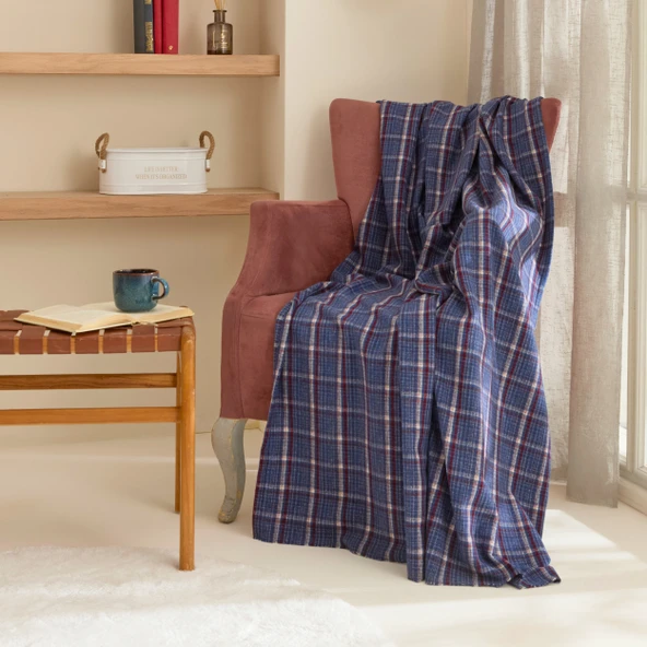 Karaca Home Flanel Throw Tv Battaniyesi Mavi/Lacivert ürün görseli 1