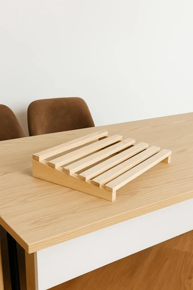 DEKORELA Ahşap Laptop Standı - Resim 3