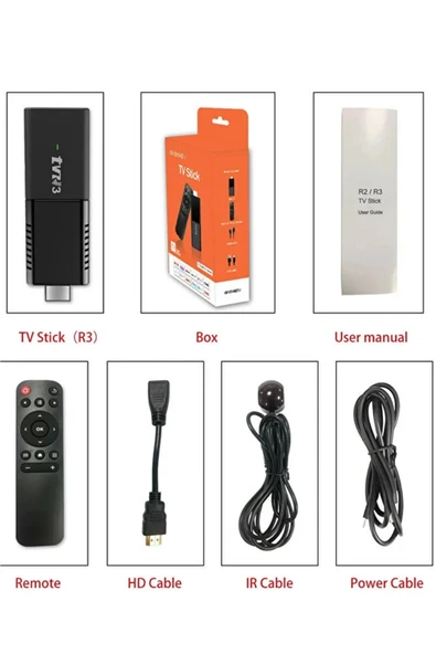 4K Ultra HD Android TV Stick - 8GB+128GB Depolama, Wi-Fi ve Bluetooth Kumandalı TV Çevirici - Resim 2