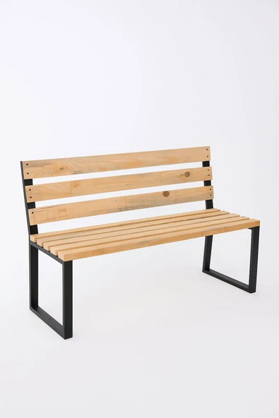 DEKORELA METAL AYAKLI AHŞAP BANK - Resim 3