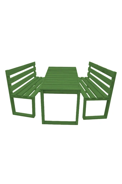 DEKORELA AHŞAP BANK VE MASA TAKIMI - Resim 2