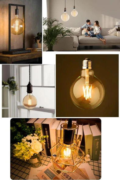 Sylvanıa 7W (55W) G125 Rustik Led Ampul 2500K E27 - Filamentli Led Lamba - Resim 3