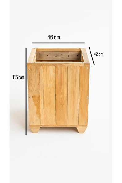 DEKORELA Ahşap Saksı - Resim 4