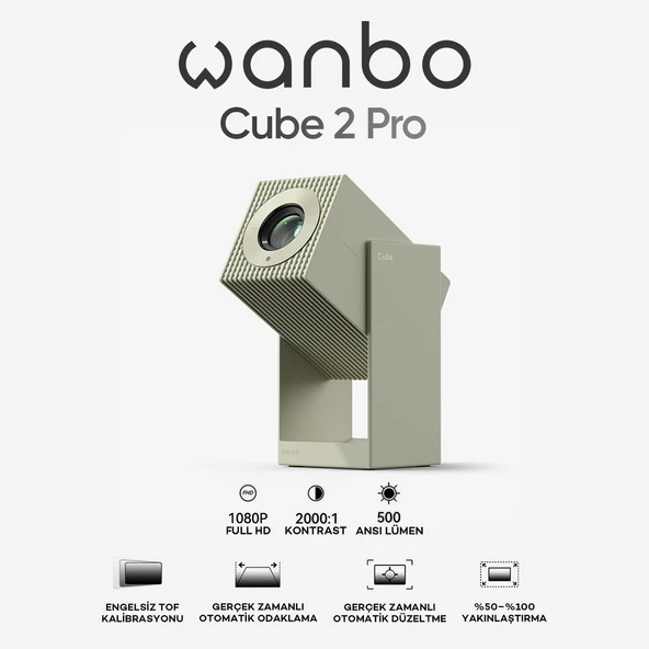 Wanbo Cube 2 Pro Projeksiyon Cihazı - Yeşil ürün görseli 1