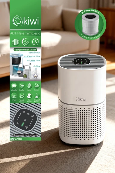 Kiwi Kap-6730H x2 Medikal H13 Hepa Filtreli Hava Temizleyici ve Tuya (Wifi) ürün görseli 1