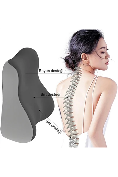 VISCORA ViscoForm Curve Ortopedik Bel & Bacak Destek Yastığı – Visco,-Yıkanabilir Kılıf – 23x50x40 ürün görseli 1