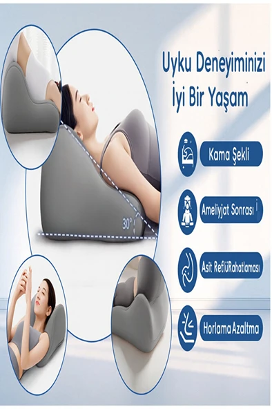 VISCORA Çok Amaçlı Ortopedik Bel Minderi – Visco,-Yıkanabilir Kılıf – 23x50x40 - Resim 4