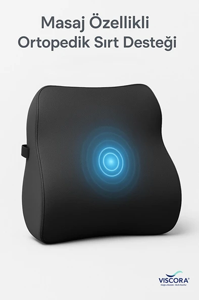 VISCORA Masaj Sistemli Ortopedik Sırt Minderi – Omurga Dostu Ergonomik Bel Desteği ürün görseli 1