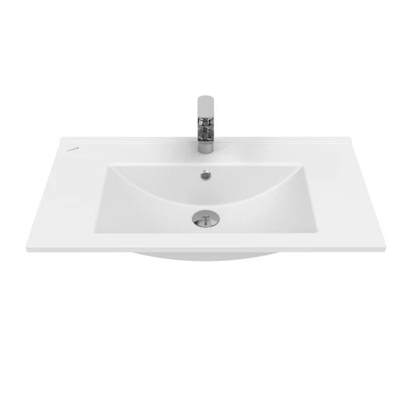 Su Etajerli Lavabo 80 cm Beyaz ürün görseli 1