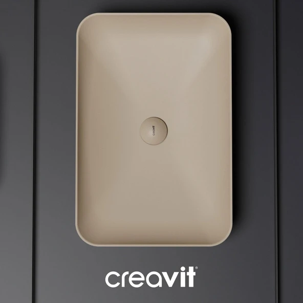 Ultra Dikdörtgen Çanak Lavabo 60 cm Mat Cappucino - Resim 2