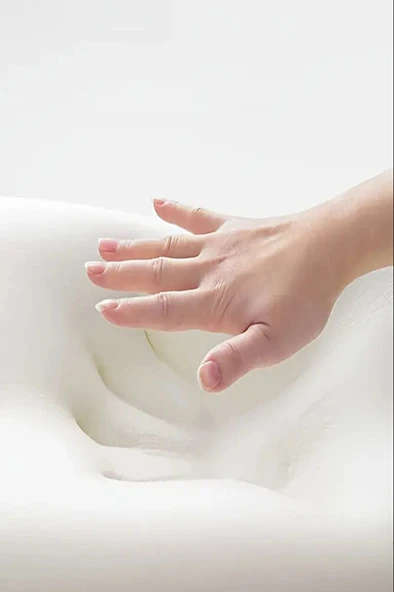 VISCORA ViscoForm Curve Ortopedik Bel & Bacak Destek Yastığı – Visco,-Yıkanabilir Kılıf – 23x50x40 - Resim 2